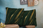 CAPSCEOLL Green Gold Throw Pillow Covers,Modern Abstract Art Painting Throw Pillows for Couch,Green Pillow Covers 16X16 Inch 2 Pcs Square Cushion Cover Gift for Couch Sofa