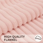Simmore Decorative Fall Throw Pillow Covers 20x20 Set of 2, Soft Plush Flannel Double-Sided Fluffy Couch Pillow Covers for Sofa Living Room, Pink