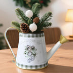 Small Christmas Decorative Watering Can for Indoor Plants Metal Watering Can Outdoor for Bonsai Balcony Courtyard Garden Flower Christmas Decorative