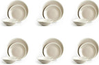Rock Ridge Speckled Stoneware Dinnerware Set (18pc Set, Sands and Ivory)