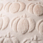 GEEORY Fall Pumpkins Soft Plush Pillow Covers, 18 x 18 Inch Set of 2, Fluffy Faux Fur Wool Decorative Farmhouse Cushion Case for Sofa Home Decoration Beige Pumpkin GC020-18