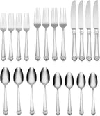 Oneida Eave 20 Piece Everyday Flatware Set, Service for 4, 18/0 Stainless Steel, Silverware Set | (Pack of 3)