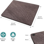 Natural Marble Cutting Board, 16x20 Inch Pastry Board for Kitchen, Marble Slab with Non-Slip Feet for Baking, Cheese (Raindrop Red)