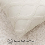 decorUhome Throw Pillow Covers 12x20 Inch Set of 2, Soft Plush Faux Fur Wool Lumbar Beige Couch Pillow Covers, Decorative Neutral Pillow Cases for Bed Sofa Living Room Home Decor