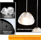 177'' Long Large Crystal Chandeliers 25-Lights LED Chandeliers for High Ceiling Handing Light Fixture for Hallway Foyer Staircase