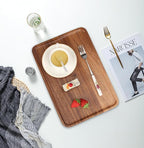 Large Wood Serving Trays Decor Long Charcuterie Cheese Boards Acacia Rectangle Wooden Platters for Food Dish Cookie Snack Appetizer Plates Rectangular Kitchen Dinner Platter Cake Dessert Plate Tray