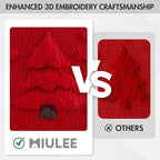 MIULEE Christmas Tree Decorative Pillow Covers Faux Fur Wool Throw Pillows Soft Plush Cushion Covers Set of 2 Xmas Home Decor Winter Holiday for Sofa Couch Livingroom Bed 18x18 Inch Red