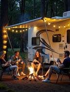 50FT(2x25FT) Solar String Lights Outdoor with Remote, Waterproof Dimmable 3 Modes Patio Lights with 20+2 LED G40 Bulbs for Cafe Bistro-Black
