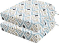 idee-home Outdoor Chair Cushions Set of 2, Thick 19" x 19" x 3" Outdoor Seat Cushions Patio Furniture Waterproof with Ties, Dining Pads