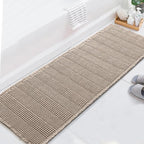H.VERSAILTEX Upgraded Waffle Runner Rug Super Absorbent Bathroom Mats Non Slip Bath Rugs for Bathroom Floor Machine Washable Dry Fast Bathroom Rugs for Beside Tub, 24" x 72", Irish Cream