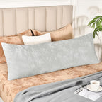 PHF Truly Velvet Zippered Body Pillowcase, No Insert, 1 Pack Ultra Soft Breathable Pillow Sham Cover with Zipper, 20"X 54" Long Luxury Cozy Warm Fuzzy Flannel, Silver Grey