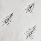 MIULEE Christmas Decorative Pillow Covers Set of 2 Faux Fur Throw Pillows with Embroidered Christmas Tree 18x18 Inch White Black Winter Couch Covers for Festival Sofa Bedroom Living Room Home Decor
