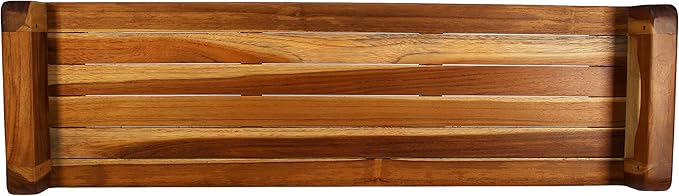 EcoDecors, 34 inch, with LiftAid Handles, Bath Tray for Tub, Bath Tub Tray Wood, Bathtub Table, Caddy for Bathtub in Natural Teak