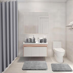 21 Pcs Bathroom Accessory Set with Waterproof Shower Curtain and Non Slip Mat,Resin Bath Set with Toothbrush Holder and Lotion Soap Dispenser,Bathroom Countertop Organizer Set for Home Apartment