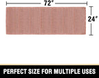H.VERSAILTEX Upgraded Waffle Runner Rug Super Absorbent Bathroom Mat Non Slip Bath Rug for Bathroom Floor Machine Washable Dry Fast, Soft Pink, 24" x 72"