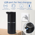 Foaming Soap Dispenser, Automatic Soap Dispenser, 13.5oz/400ml Automatic Soap Dispenser Touchless, USB Rechargeable 4 Level Adjustable Electric Hand Soap Dispenser, for Bathroom, Kitchen,Hotel(Black)