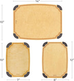 Elihome Essential Series 3-in-1 Cutting Board Set, Knife Friendly, Dishwasher Safe, Juice Groove, Reversible, Non-Porous, Eco-Friendly, Set of 3