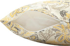 Outdoor Throw Pillows Water Resistant 18x18 inch,Decorative Throw Pillow with Insert Set of 2,Hidden Zipper Headrests for Patio Furniture Sofa Couch Chair(Yellow Flower)