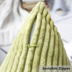 Home Brilliant Euro Sham 24x24 Spring Pillow Covers Set of 2 Striped Corduroy Textured Velvet European Pillow Covers for Couch Holiday Decor, 60cm x 60cm, 24 x 24 inch, Grass Green