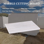 Koville African Natural Marble Cutting Board for Kitchen, 16x12inch Large Hand Crafted Marble Slab for Cheese, Charcuterie, Pastry Board - Wedding Gift, House Warming Gift