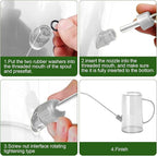 Small Plastic Watering Can - for Home Garden - with Long Spout - 1/4 Gallon - 34 Oz - White