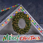 Couah C7 Christmas LED String Lights - 26Ft LED Vintage Multicolor Lights with 50 LED Colorful Bulbs, Outdoor String Lights for Christmas Party Backyard Wedding- Green Wire