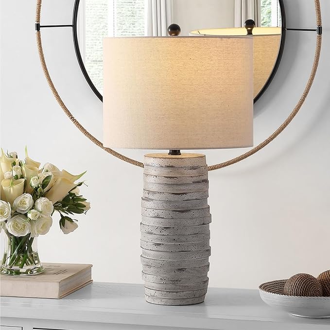 12" Wx 10" H Drum Lampshades, No Assembly Required, Fabric Lampshade for Table Lamp, Bedside Lamp, Floor Lamp, Metal Spider Fitter, Beige