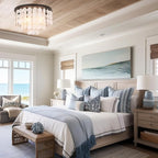 ALICE HOUSE 17.7" Capiz Shell Ceiling Light, Antique Bronze Finish, 4 Light Farmhouse Flush Mount Light for Bedroom, Kitchen, Dressing Room, Dining Room, Entryway AL1701-S4