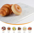 Natural Marble Cutting Boards for Kitchen - 12" x 8" Multi-Purpose Pastry Marble Tray Cheese Board Marble Slab for Counter, Bathroom Perfume Tray Jewelry Candle Plate (Namib Fantasy)