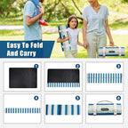 G GOOD GAIN Waterproof Picnic Blanket Portable with Carry Strap for Beach Mat or Family Outdoor Camping Party（Cobalt）