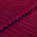 Simmore Decorative Fall Throw Pillow Covers 22x22 Set of 2, Soft Natural Plush Flannel Double-Sided Fluffy Couch Pillow Covers for Sofa Living Room, Burgundy