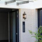Milaii 18.5" H Copper Outdoor Wall Lights Exterior Waterproof Wall Sconce Light Fixture E26 Socket Oil Rubbed Bronze Porch Light with Clear Glass Lantern Wall Lamp for Front Porch Garage Patio