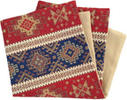Decorative Throw Pillow Covers Kilim Red and Blue - 20 x 20 Inches Large Outdoor Pillows, Middle Eastern Room Decor for Couch, for Window Seat, Aztec, Turkish