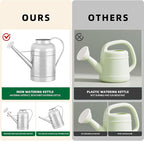 2.3 Gallon Metal Watering Can, Galvanized Watering Can for Outdoor Indoor Plants, Large Water Can for Plants and Garden Flower