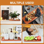 Wooden Serving Platters Long Charcuterie Boards Acacia Wood Decorative Trays for Home Decor Cheese Board Snack Appetizer Plates Kitchen Dinner Tray for Food Dish Rectangle Cake Dessert Platter
