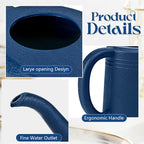 Plant Watering Can for Home Garden - with Long Spout - 1/4 Gallon - Navy Blue