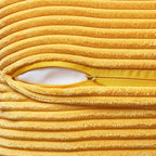 MIULEE Golden Yellow Corduroy Lumbar Pillow Covers 12x20 Inch 12x20 Inch with Splicing Set of 2 Soft Boho Pillow Covers Broadside Decorative Textured Summer Pillowcases for Couch Bed Livingroom
