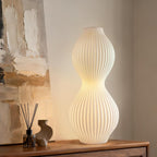RONDURE 15.8" Modern Ceramic Table Lamp, Modern Bedside Lamps for Bedroom, Living Room and Nightstand, White Translucent Ceramic Shade, Warm Ambient Lighting, Home Decor