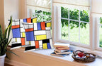 CAPSCEOLL Geometric Throw Pillow Covers 16X16 Set of 2,Geometry Black Red White Blue Yellow Gray Pillow Cases Cushion Covers for Living Room Bedroom Decorative Throw Pillowcases for Sofa Couch Chair