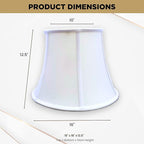 Royal Designs, Inc. BSO-708-16LNWH Modified Bell Basic Lamp Shade, 10 x 16 x 12.5, Linen White