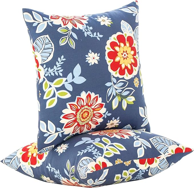 JMGBird Outdoor Waterproof Pillows 18 * 18 Inch Throw Pillows for Patio Furniture, Bed, Couch, and Sofa