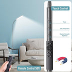 Grey LED Floor Lamp, 18W 1800LM Bright Floor Lamps with Remote & Works with Smart Plug, Dimmable Timing Eye Caring Reading Light Modern Standing Floor Lamp for Living Room Bedroom Office