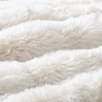 MADIZZ Pack of 2 Thick Plush Wool Throw Pillow Covers 22x22 Inch Cream Soft Neutral Decorative Throw Pillows Accent Boho Cushion Covers for Couch Sofa Bedroom Pillow Shell