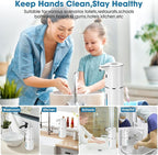 2 Pack Automatic Soap Dispenser,Upgraded 2025 Automatic Liquid Soap Dispenser Touchless,12.8oz USB Rechargeabled Wall Mounted Smart Soap Dispensers for Bathroom Kitchen(White,P18)