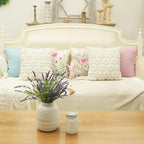 GEEORY Daisy Soft Plush Pillow Covers, 20 x 20 Inch Set of 2, Fluffy Faux Fur Wool Decorative Farmhouse Cushion Case for Sofa Home Decoration Cream GC030-20