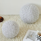 Ball Pillow, Decorative Round Pillow for Couch n, Circle Throw Pillows, Perfect Ball Pillows for Couch, Stylish Decorative Pillows, Versatile Round Throw Pillow (Light Grey, Medium-11.8 Inches)