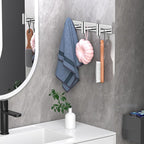 Wall Mounted Coat Rack-3 Hooks, Heavy Duty Stainless Steel Wall Hooks for Towel Coat Bag, Hat Rack Coat Hanger Coat Hooks Towel Racks for Bathroom Entryway Kitchen Office (Silver, 1 Pack)