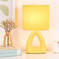 Lampwell LILA Small Table Lamp for Living Room as Bedside Table Lamp for Bedroom,Modern Ceramic Table Lamp,Kids Table Lamp,Night Table Lamp,6.7×3.94×H11.8IN,Bulb Excluded,Yellow Table Lamp