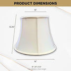 Royal Designs, Inc. BSO-708-16LNEG Modified Bell Basic Lamp Shade, 10 x 16 x 12.5, Linen Eggshell