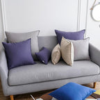 Jeanerlor Set of 2 Decorative Cotton Linen Couch 26"x26" Throw Pillow Case for Sofa Durable Classy, Comfortable Cushion Cover for Party/Wedding(65 x 65cm) Light Linen
